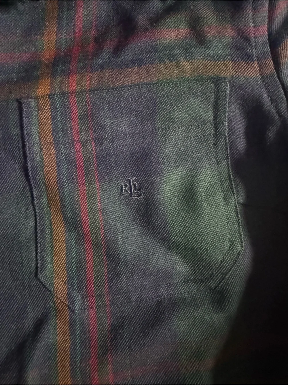 Ralph Lauren men’s xl Dark Green Plaid Shirt Jacket - Picture 4 of 4